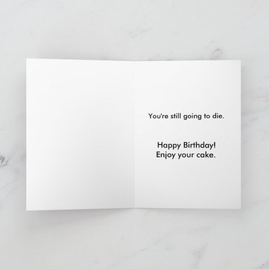 Fanatisches Mittagessen oder Diät-Fanatiker Karte (Innenseite)