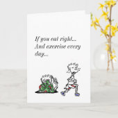 Fanatisches Mittagessen oder Diät-Fanatiker Karte (Gelbe Blume)