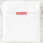 Fanboy-Briefmarke Runder Aufkleber (Tasche)