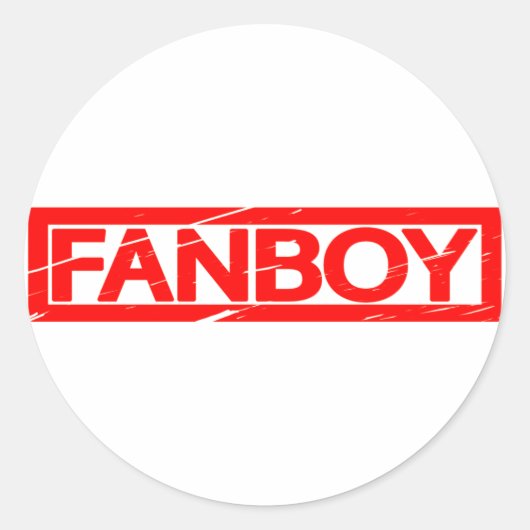 Fanboy-Briefmarke Runder Aufkleber (Vorderseite)