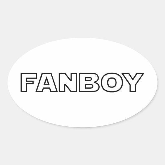 FANBOY OVALER AUFKLEBER (Vorderseite)