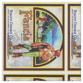 Fancia Orange Stoff (Nahaufnahme)