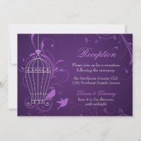 Fancierte Birdcage & Wirbel Eggplant Empfang