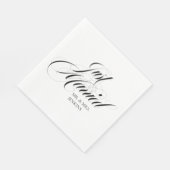 Fanciest Just Married Empfang Serviette (Ecke)