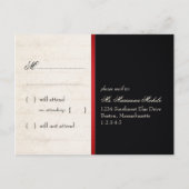 Fanciful Bird Cage & Romantic Heart Wedding RSVP Einladungspostkarte (Rückseite)