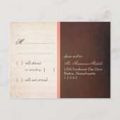 Fanciful Bird Cage - Schokolade & Pink Wedding RSV Einladungspostkarte (Rückseite)