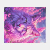 Fanciful Feline Blanket Fleecedecke (Vorderseite (Horizontal))