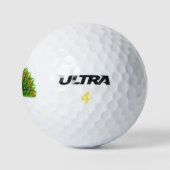 Fanciful Peacock Golf Balls 3 Pack Golfball (Logo)