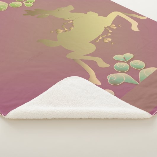 Fanciful Rentier Snowflake Sherpa Blanket Sherpadecke (3/4)