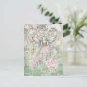 Fanciful Rose Fairy Postkarte (Stehend Vorderseite)
