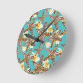 Fanciful Starfish Pattern Runde Wanduhr (Winkel)