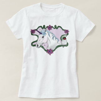 Fanciful Unicorn and Hummingbird T - Shirt