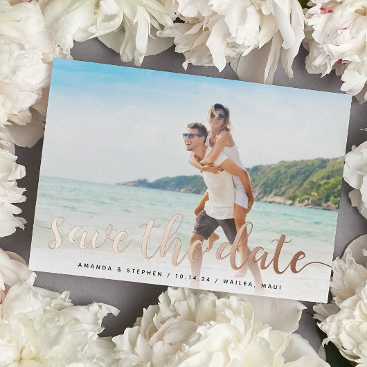 Fancious Foil Script Save the Date Card Folieneinladung