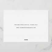 Fancious Foil Script Save the Date Card Folieneinladung (Rückseite)