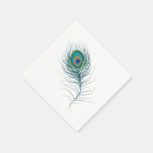 Fancious Peacock Feather | Hochzeit Serviette (Ecke)