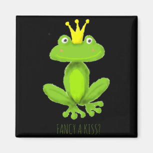 Fancy A Kiss Frosch Prinz Cartoon Valentiness Day Magnet