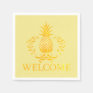 Fancy Ananas Willkommen Serviette