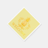 Fancy Ananas Willkommen Serviette (Ecke)