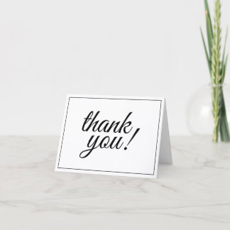 Fancy and Luxurious "thank you!" Postcard Karte