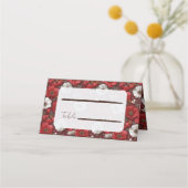 Fancy Anemones Flower Fall Wedding Platzkarte (Vorderseite)