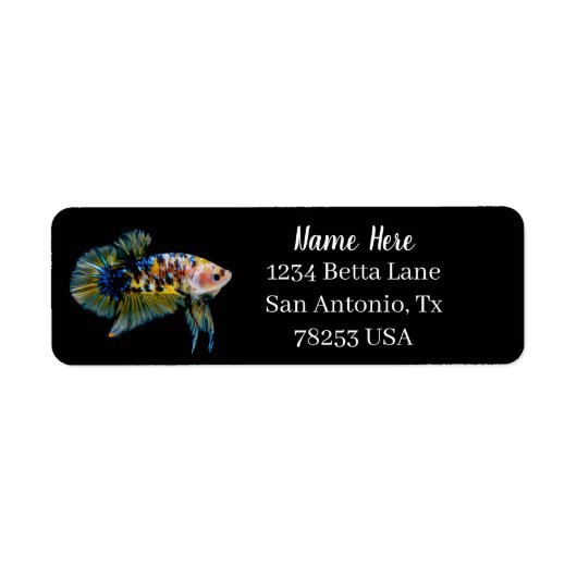 Fancy Betta Fighting Fish Return Address (Vorne)