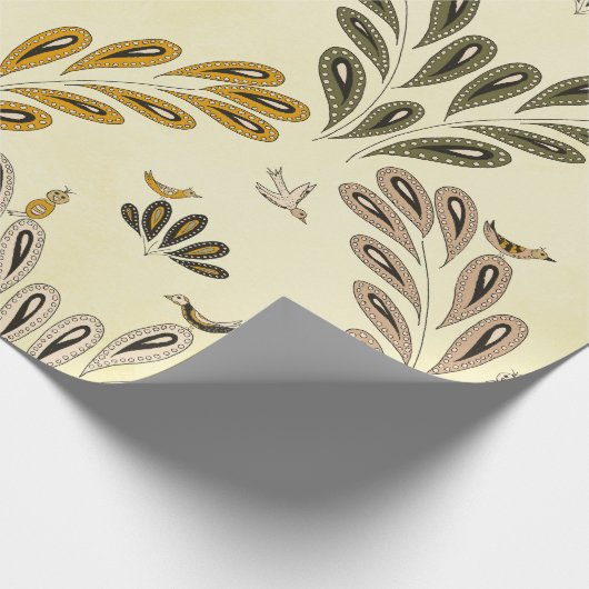Fancy Birds and Flowers 2 Geschenkpapier (Ecke)