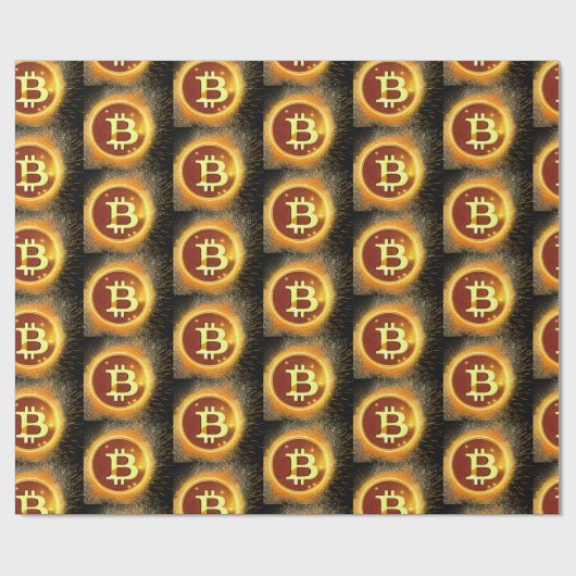 fancy Bitcoin Only Geschenkpapier (Flach)