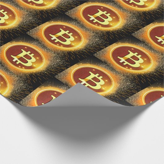 fancy Bitcoin Only Geschenkpapier (Ecke)