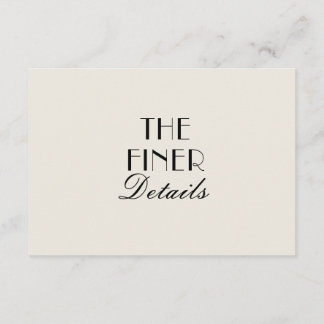 Fancy Black Cream Floral Boho Wedding Details Begleitkarte