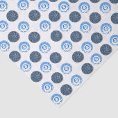 Fancy Blue Buttons White  Seidenpapier (Ausschnitt)