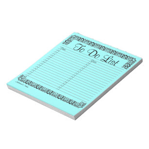 Fancy Blue To-Do-Liste Notizblock