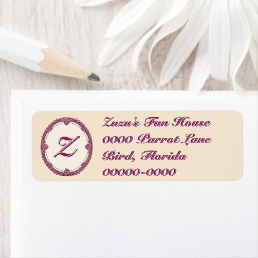 Fancy Border Lila/Rosa und Creme Personalisieren (Insitu)