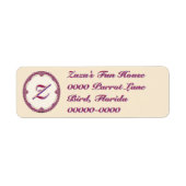 Fancy Border Lila/Rosa und Creme Personalisieren (Vorne)