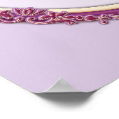 Fancy Border Lila/Rosa und Creme Personalisieren Poster (Ecke)