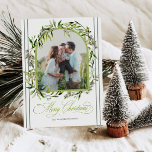 Fancy Botanische Weihnachtsfeiertags-Fotokarten Feiertagskarte