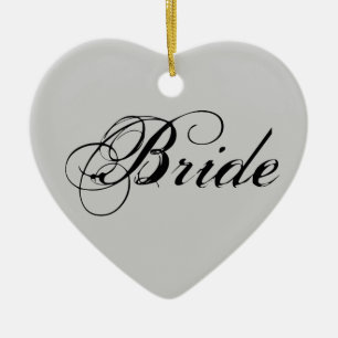 Fancy Braut auf Grau Keramik Ornament