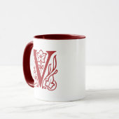 Fancy Buchstabe V Tasse (Vorderseite Links)