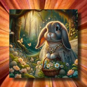 Fancy Bunny Blumenkorb Ostern Feiertagskarte