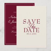 Fancy Burgunder Creme Old Money Retro Hochzeit