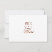 Fancy Burnt Orange Terrakotta QR-Code Hochzeit RSVP Karte (Rückseite)