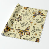Fancy Butterflies and Flowers Geschenkpapier (Ungerollt)