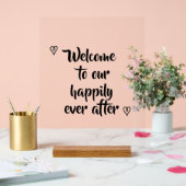 Fancy Calligraphy Welcome to our Storybook Wedding Acrylschild (Hochzeit)