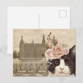 Fancy Cat & Das Schloss Postkarte (Vorne/Hinten)
