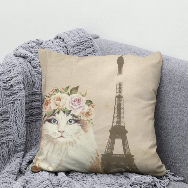 Fancy Cat & Eiffelturm Kissen (Von Creator hochgeladen)