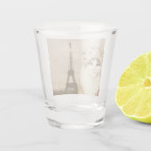 Fancy Cat & Eiffelturm Schnapsglas (Rückseite)