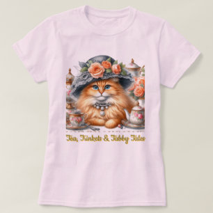 Fancy Cat Tea Party Katzenliebhaber T-Shirt