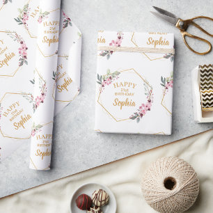 Fancy Cherry Blossom 21. Geburtstag Geschenkpapier