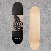 Fancy Chicken Silhouette in Faux Copper n Black Skateboard