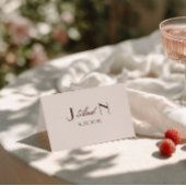 Fancy Chocolate Brown Classy Wedding Place Cards Tischnummer