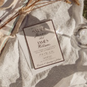 Fancy Chocolate Brown Old Money Retro Wedding Einladung